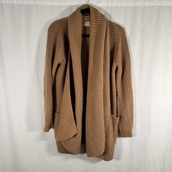O'Neill Cardigan Women's XS Brown Knit Open Front Long Sleeve Pockets - Picture 1 of 10